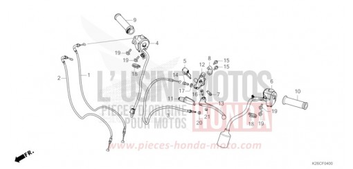 HANDLE LEVER/SWITCH/CABLE MSX125AR de 2024